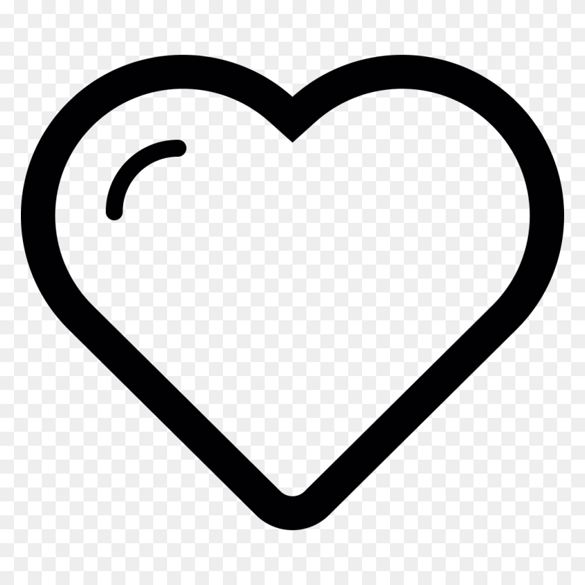 1024x1024 Linecons Heart Shape - Heart PNG Transparent