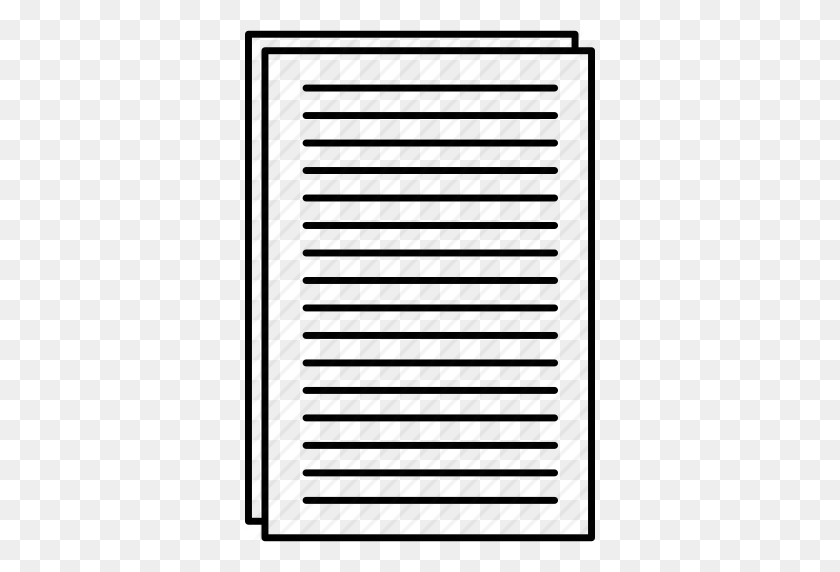 350x512 Lined, Lines, Office, Paper, Staionery, Write Icon - Lined Paper PNG