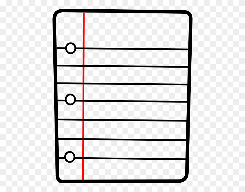 480x599 Lined Paper Clip Art - Lined Paper PNG