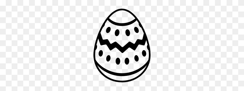 256x256 Líneas, Pascua, Huevos De Pascua, Huevo, Puntos, Chocolate, Alimentos, Huevos - Huevos De Pascua Clipart Blanco Y Negro