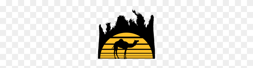 190x167 Lines Strokes Sun Palms Camel Silhouette - Sun Silhouette PNG
