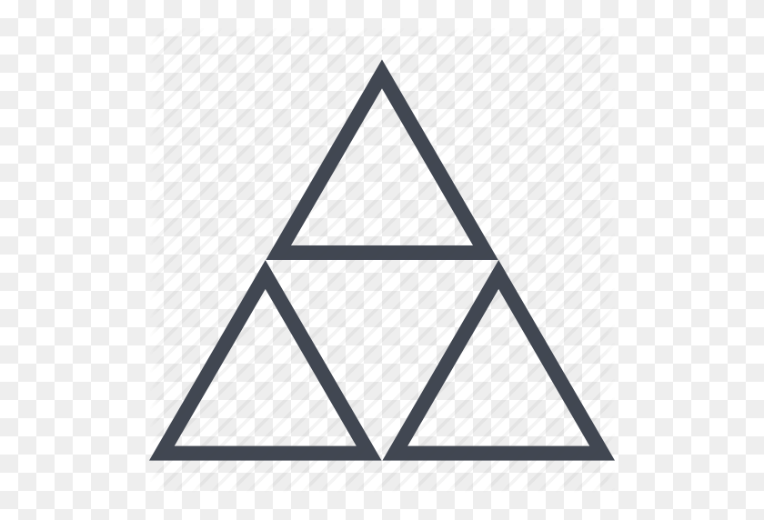 512x512 Enlace, Poder, Tres, Triángulos Icono - Triángulos Png