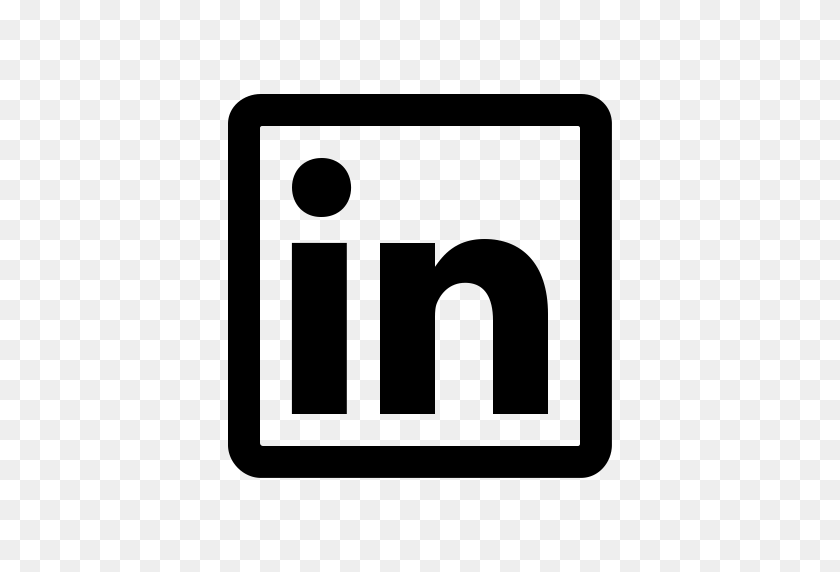 512x512 Linkedin Social Media Icons - White Social Media Icons PNG