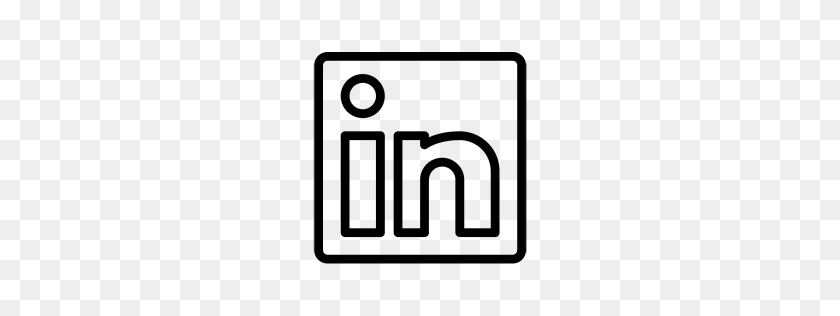 256x256 Linkedn Line Iconset Iconsmind - Linkedin Icon PNG