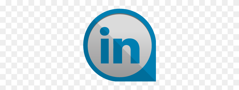 256x256 Linkedn Round Edge Social Iconset Uiconstock - Linkedin Logo PNG