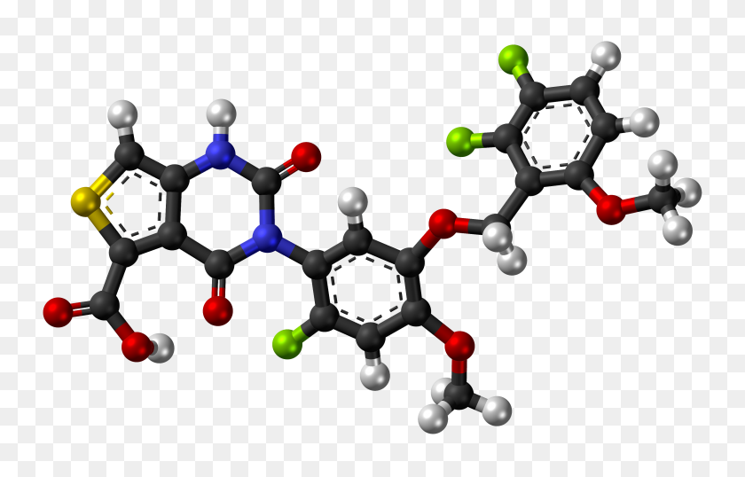 3552x2178 Linzagolix Molécula De Bola - Molécula Png