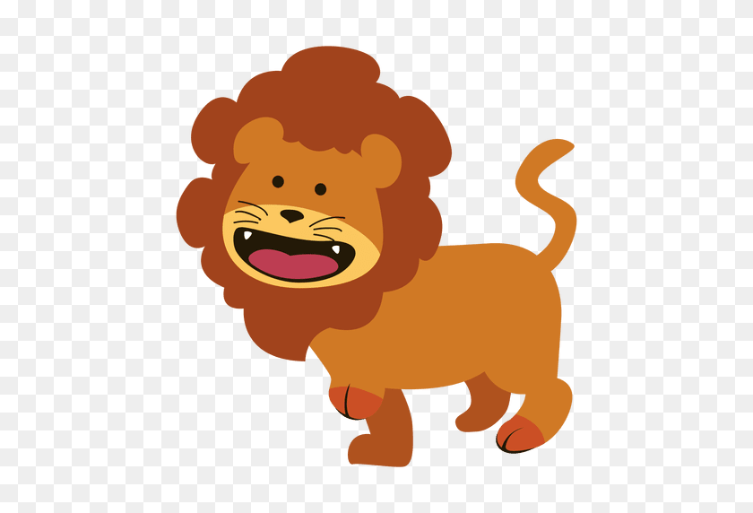512x512 Lion Cartoon Image Vector Illustration Of Cute Stock Colourbox - Lion Head Clipart
