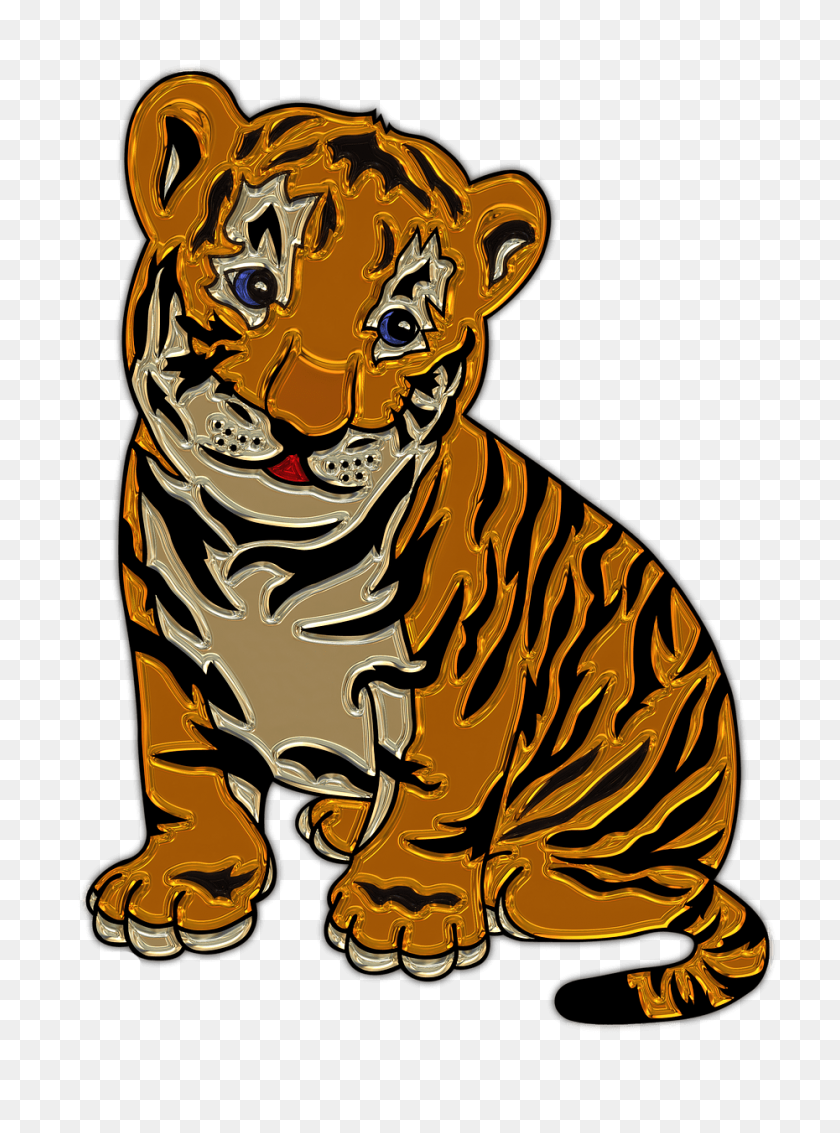 930x1280 Lion Cub Sitting Plastic Art Transparent Png - Tiger Cub Clipart