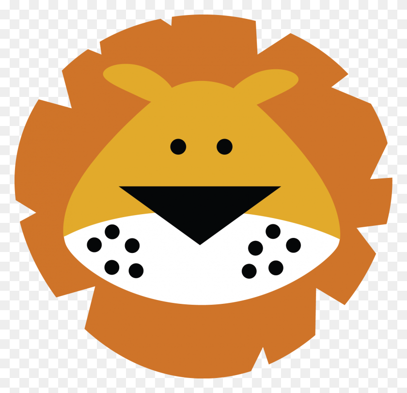 1656x1595 Lion Face - Wild One Clipart