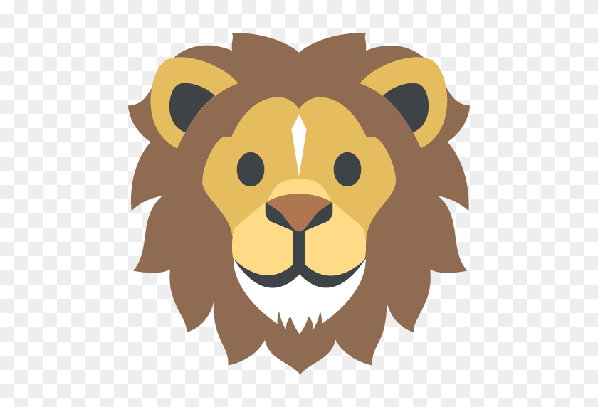 512x512 Lion Face Emoji Vector Icon Free Download Vector Logos Art - Lion Vector PNG