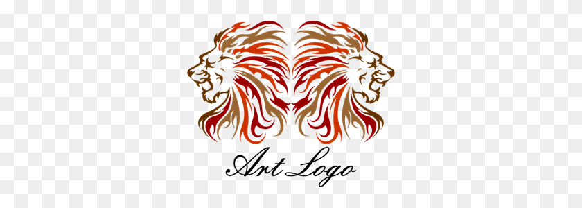 300x240 Lion Head Art Logo Vector - Lion Vector PNG