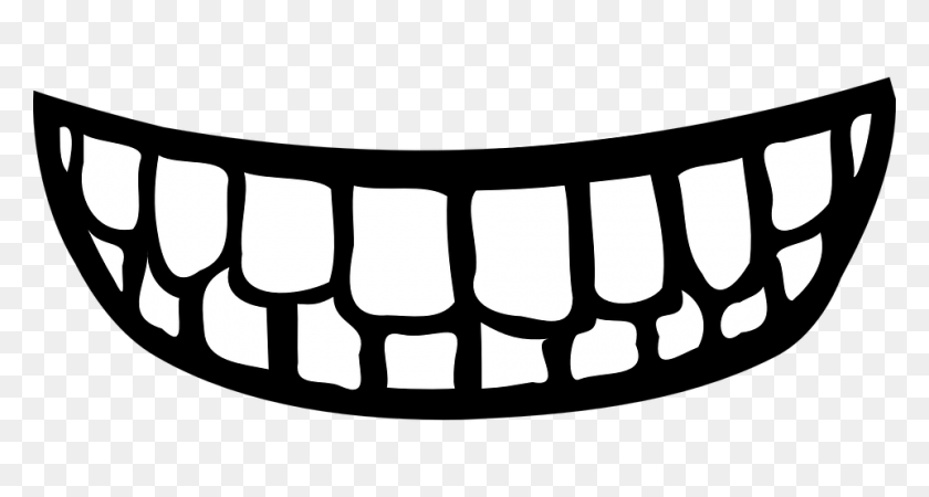 960x480 Lip Clipart With No Teeth - Lips Clipart Black And White