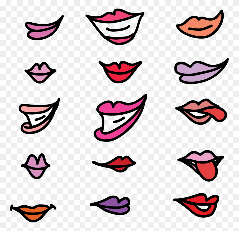 770x750 Lip Human Mouth Smile Face - Girly Clipart