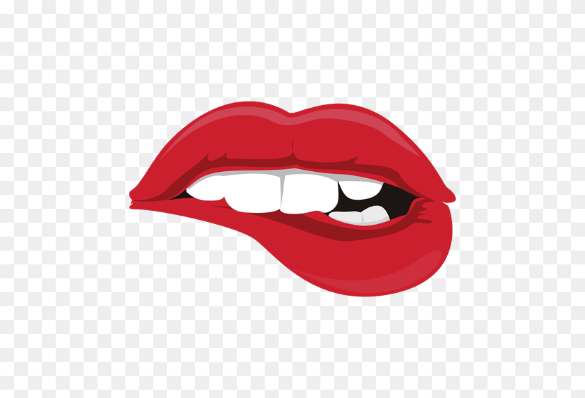 512x512 Lips Biting Expression - Lip PNG