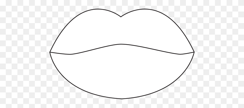 500x314 Lips Clip Art - Open Mouth Clipart Black And White