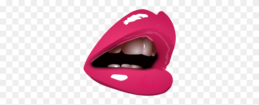 300x282 Lips Clip Art - Red Lips PNG