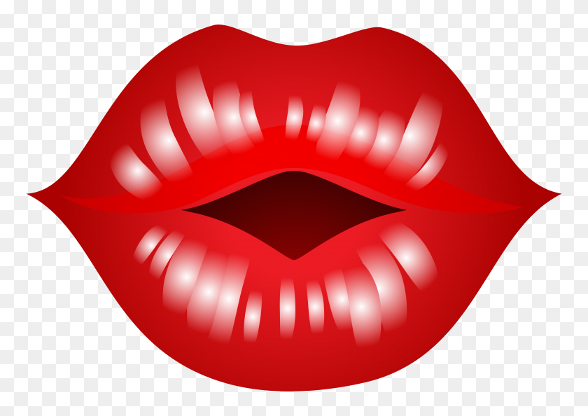 8000x5481 Lips Clipart Kiss - Red Lips Clip Art