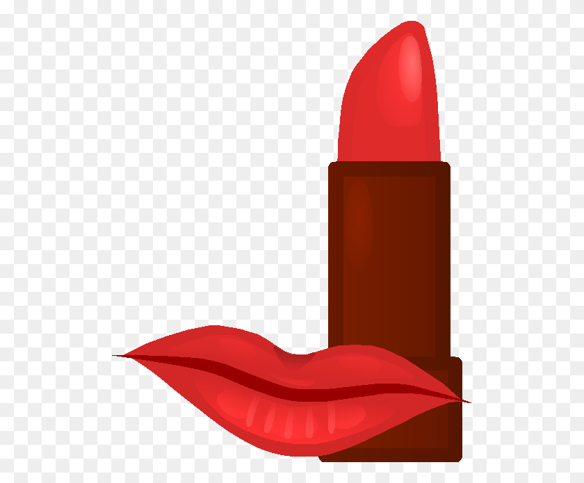 517x635 Lips Clipart Makeup - Lipstick Clipart