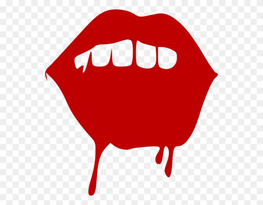 552x595 Lips Clipart Vampire - Lips Clipart PNG