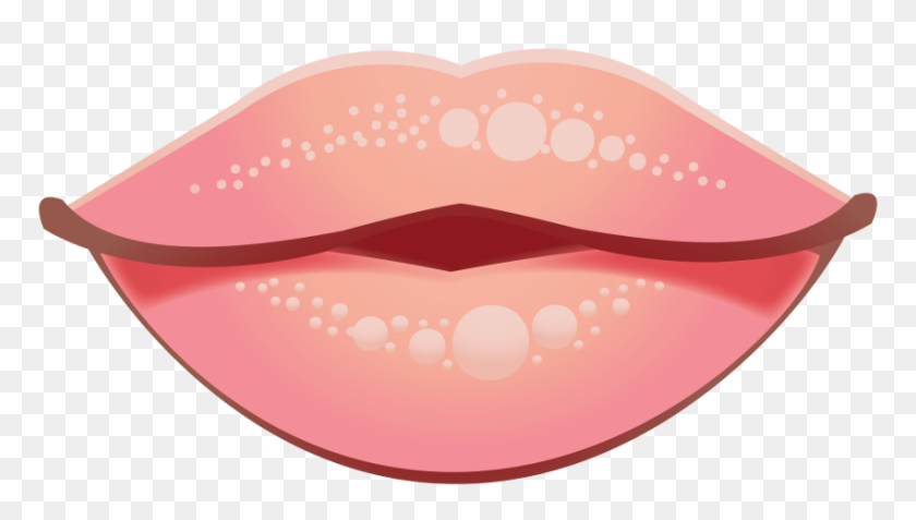 850x455 Lips Png - Red Lips PNG