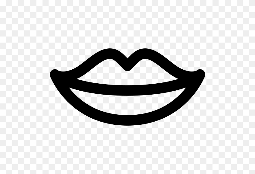 512x512 Lips Png Icon - Lips Black And White Clipart