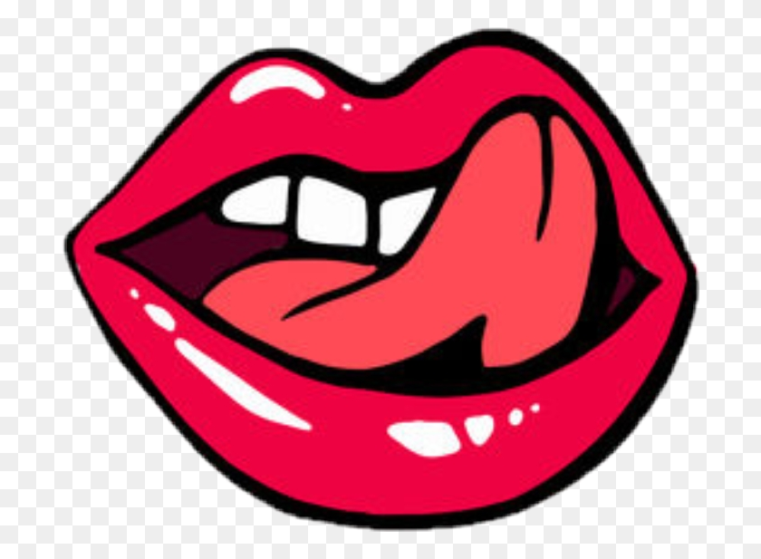 704x557 Lips Red Tongue Glossy Yum - Yum Clipart