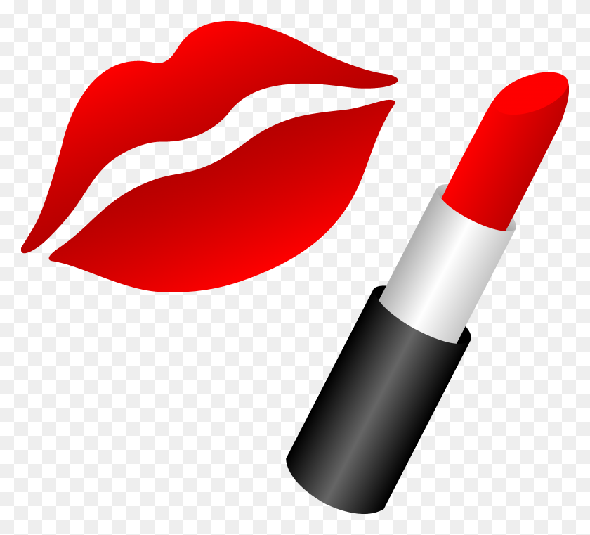 4842x4352 Lips With Red Lipstick - Rhinestone Clipart