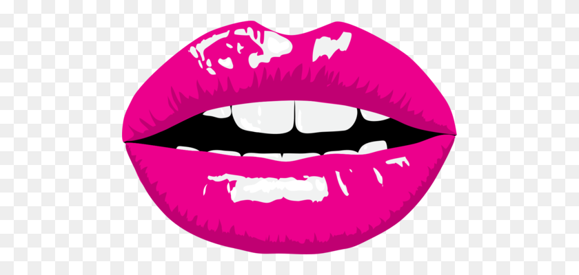 486x340 Lipstick - Pink Lips Clipart