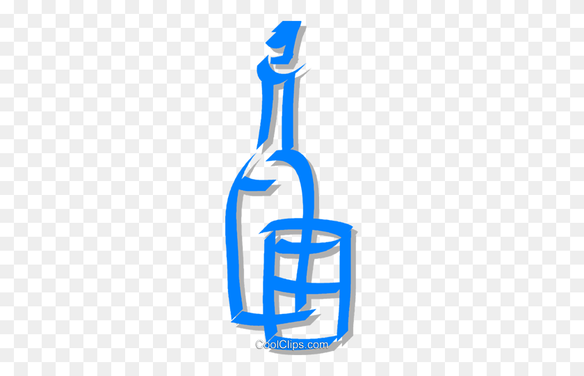 191x480 Бутылка Ликера И Стекло Клипарт Иллюстрация - Бутылка Ликера Клипарт