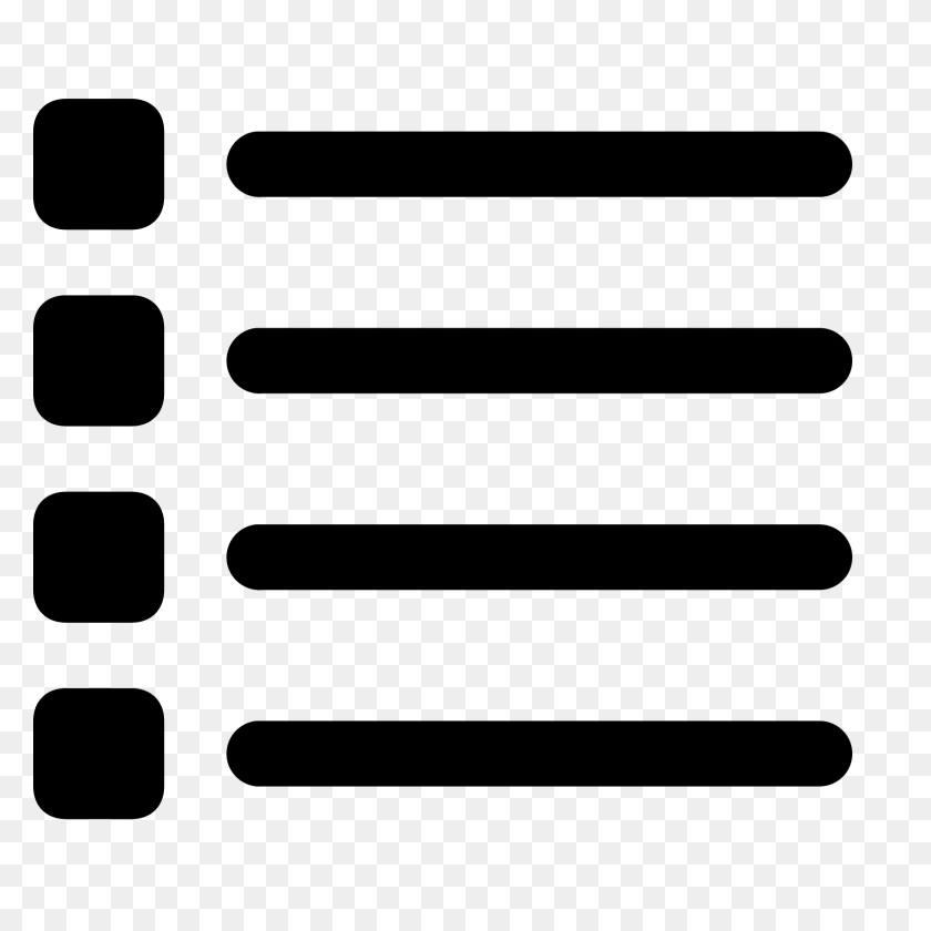 1600x1600 List Icon - White Dotted Line PNG