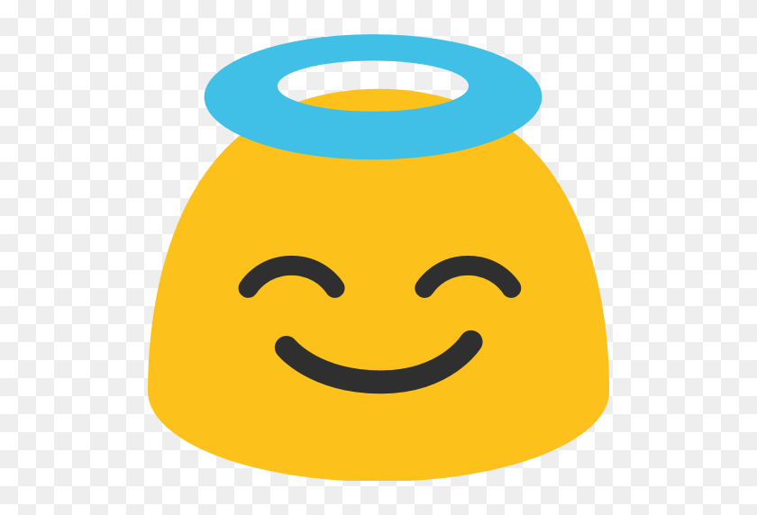 512x512 List Of Android Smileys People Emojis For Use As Facebook - Angel Emoji PNG