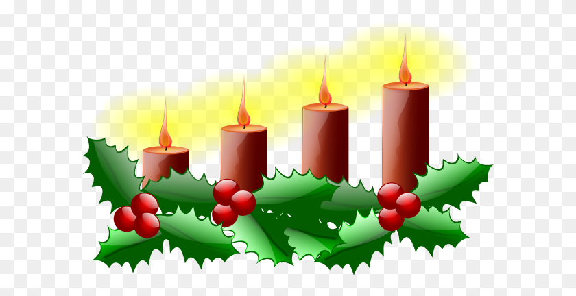 600x372 Lit Advent Candles Png Large Size - Candle Clip Art Free