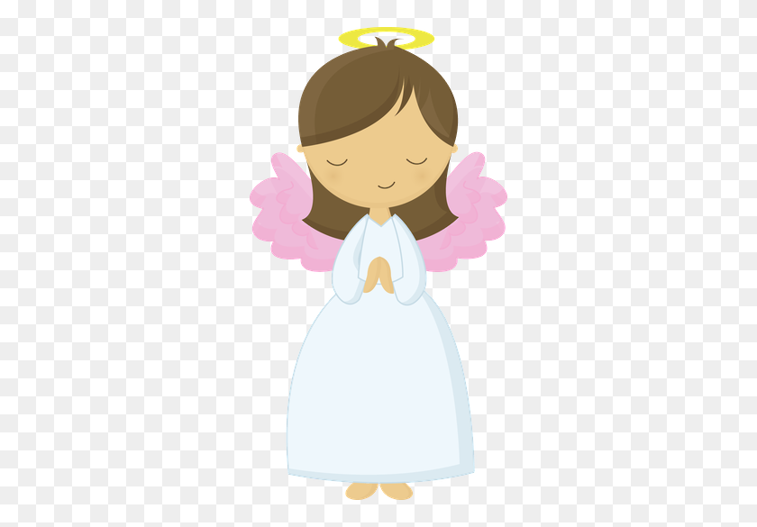 286x525 Little Angels - Baptism Clipart Black And White