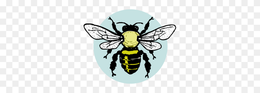 299x240 Little Bee Clip Art - Working Bee Clipart