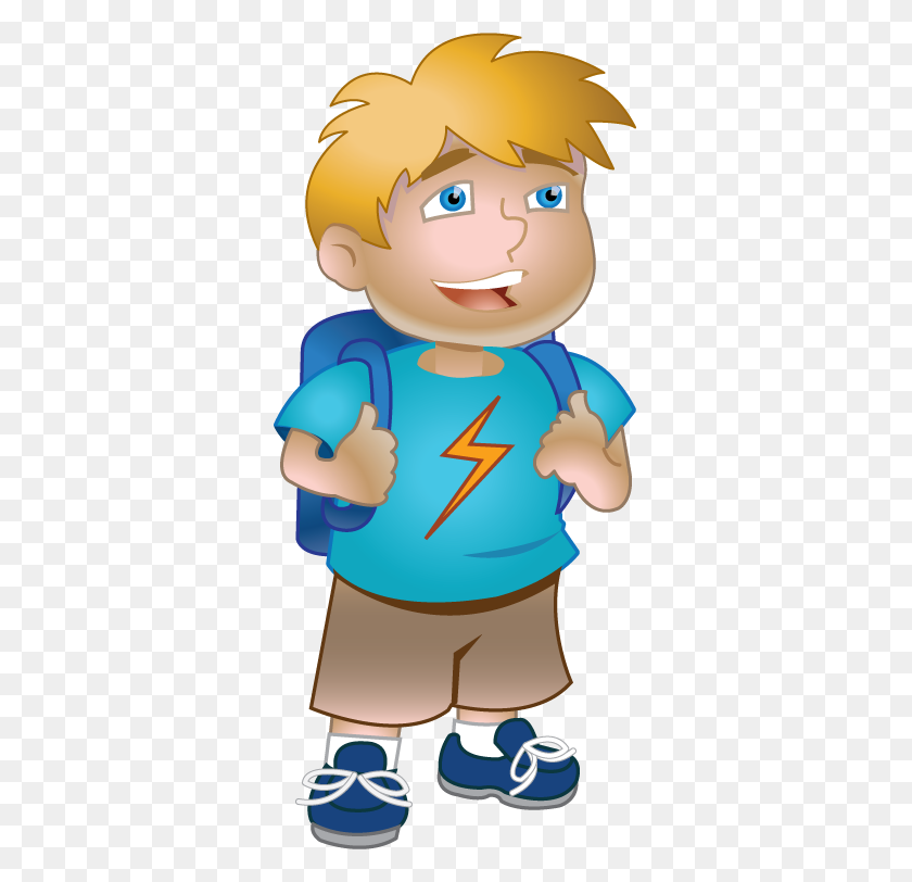 335x752 Little Boy Clip Art - Blonde Clipart