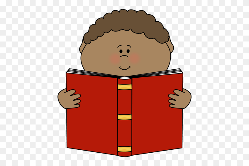 452x500 Little Boy Clipart Book - Please Read Clipart
