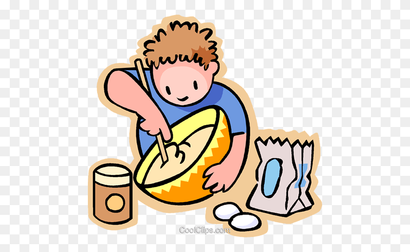 480x456 Little Boy Missing Flour In A Bowl Royalty Free Vector Clip Art - Missing Clipart