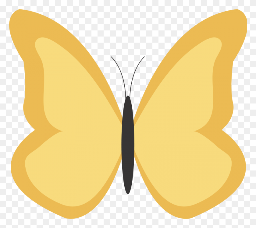 900x795 Little Butterfly Vector File, Vector Clipart - Butterfly Outline Clipart