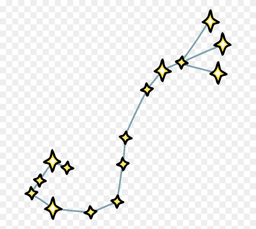 680x690 Little Dipper Constellation Clip Art - Big Dipper Clipart