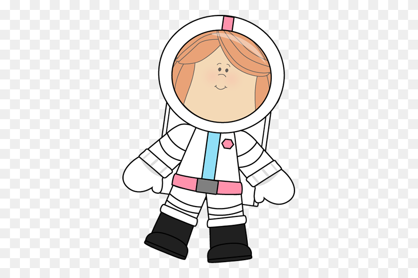 347x500 Niña Astronauta Ilustraciones Astronauta - Traje Espacial De Imágenes Prediseñadas