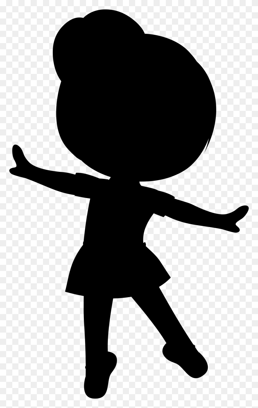 1358x2204 Little Girl Ballerina Silhouette Icons Png - Girl Icon PNG
