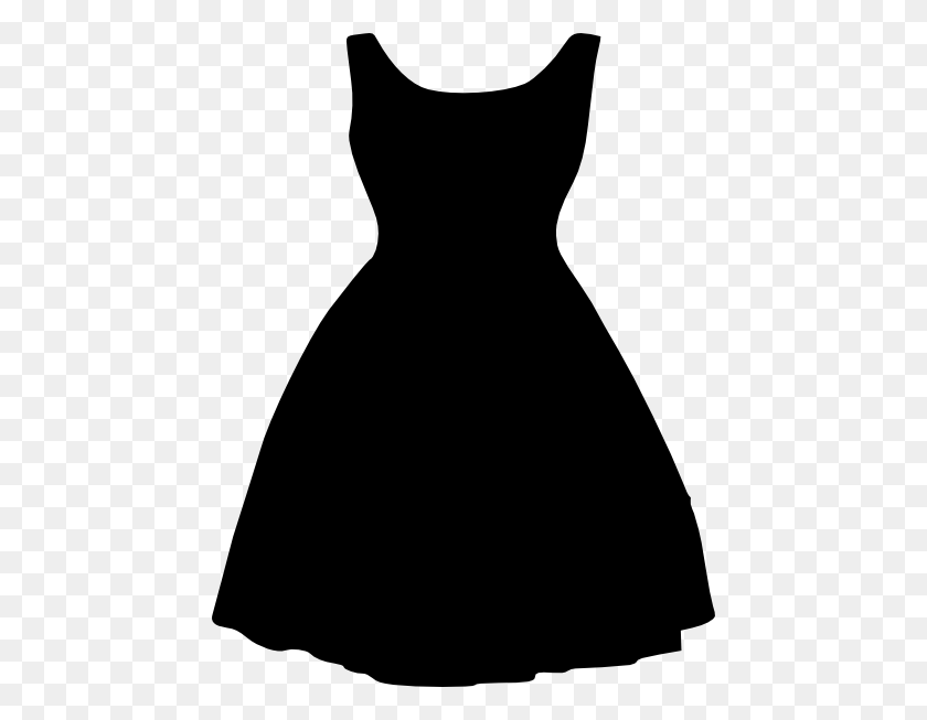 456x593 Little Girl Black Dress Clipart - Prom Dress Clipart