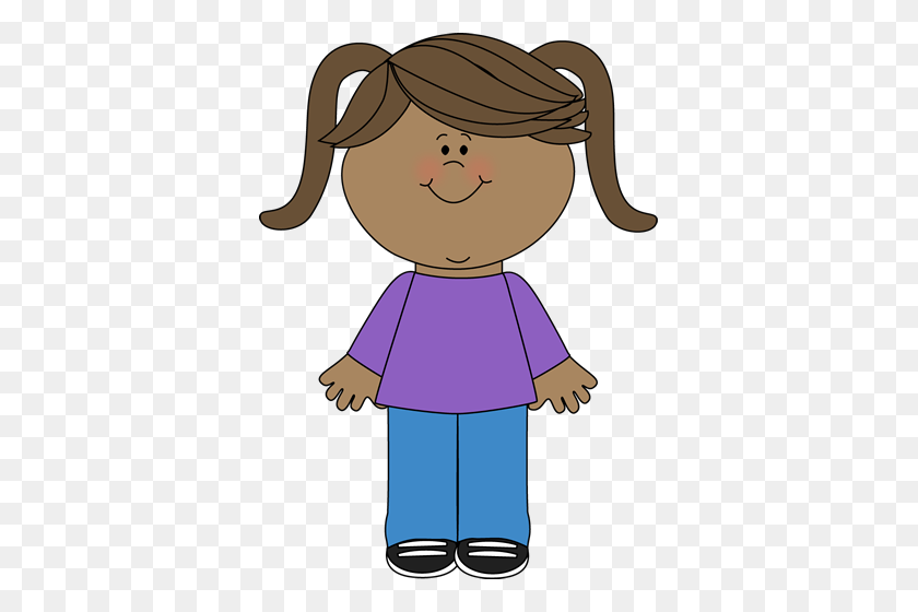 365x500 Little Girl Clipart Afraid - Scared Person Clipart