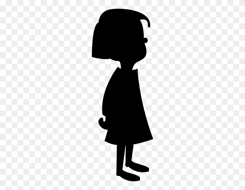 210x593 Little Girl Clipart Shadow - Shadow PNG