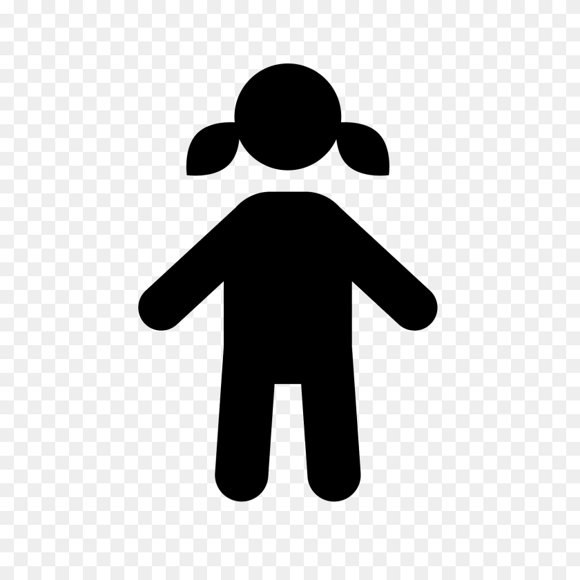 1600x1600 Little Girl Filled Icon - Girl Icon PNG