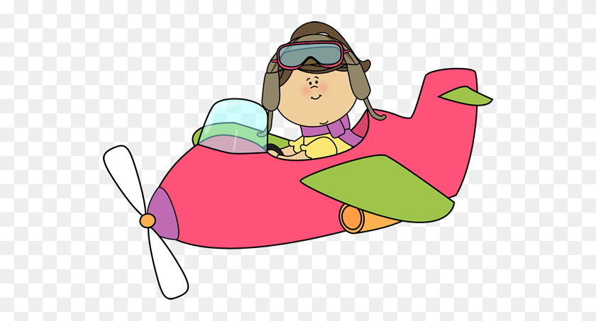 550x393 Little Girl Flying A Plane Clip Art - Plane Flying Clipart