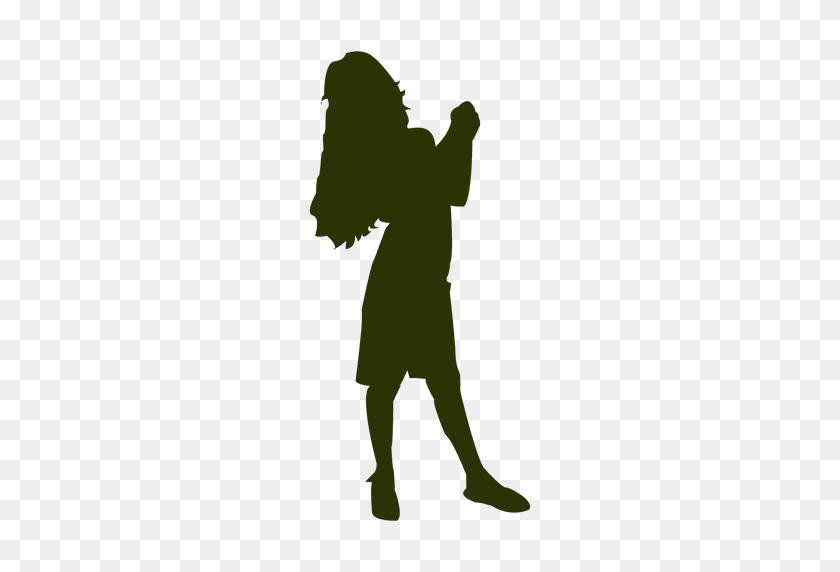 512x512 Little Girl Posing Silhouette - Little Girl PNG