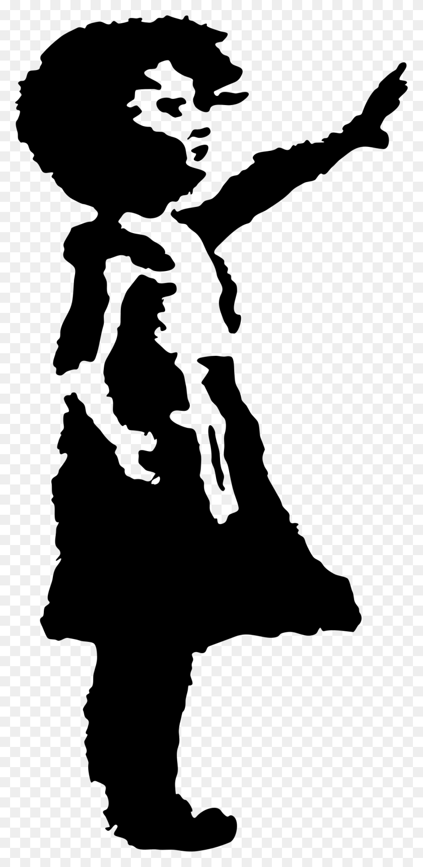1081x2299 Little Girl Silhouette - Flower Silhouette PNG