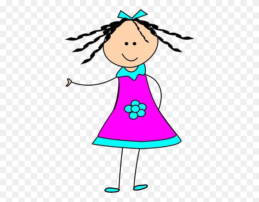 420x594 Little Happy Girl Clip Art - Short Girl Clipart