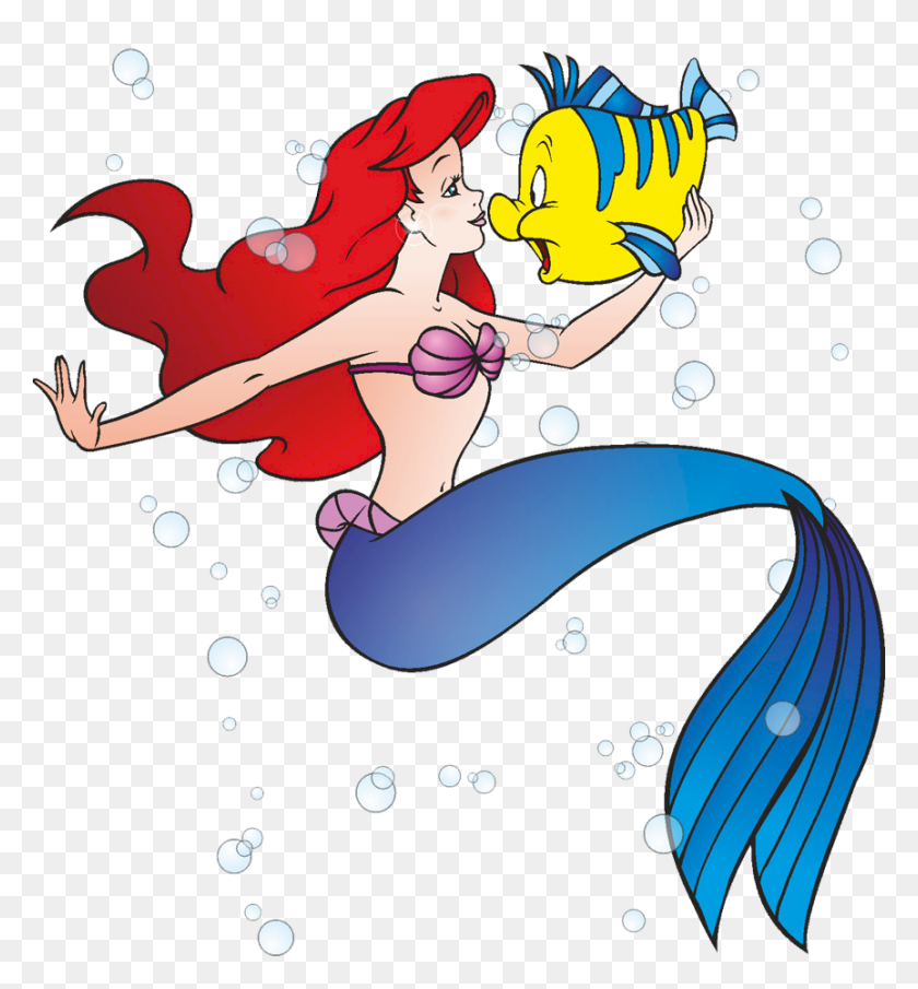 864x937 Little Mermaid Clip Art Free Image - Mermaid Images Clip Art
